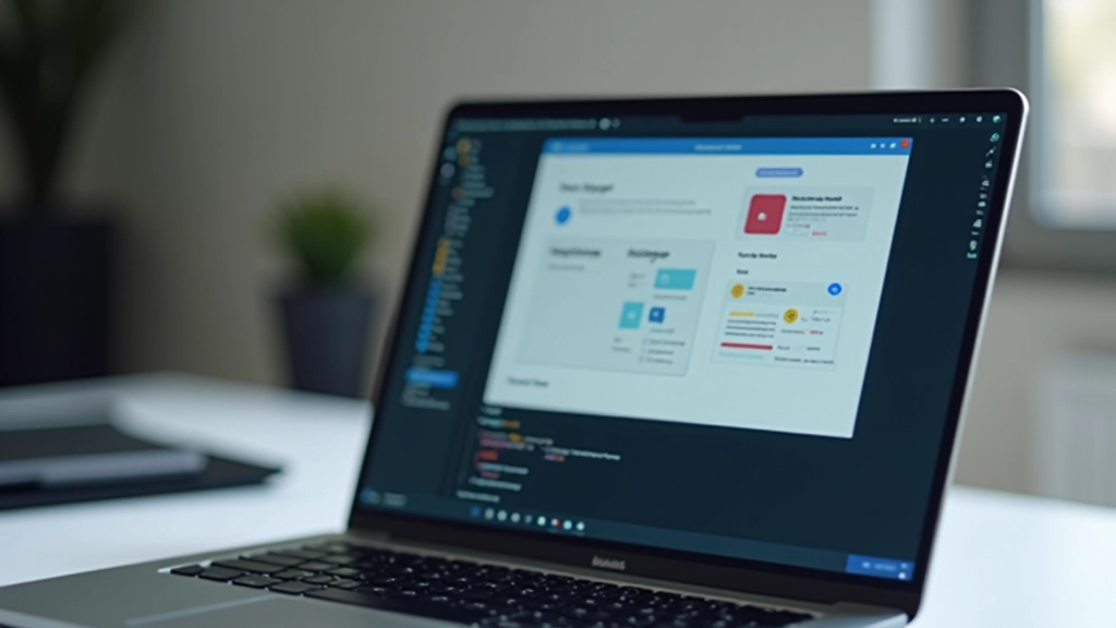 Interface de design montrant une mise en page responsif avec grille et flexbox sur écran de développement